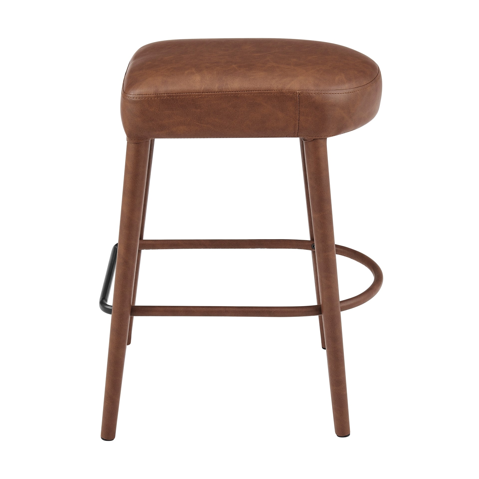 Rylee  Faux Leather Backless Counter Stool (Set of 2) - What A Room