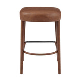 Rylee  Faux Leather Backless Counter Stool (Set of 2) - What A Room