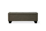Madeleine Tufted Storage Bench in Dolphin Linen - What A Room