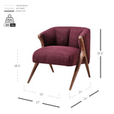 Florence Fabric Accent Chair Brown Legs - What A Room