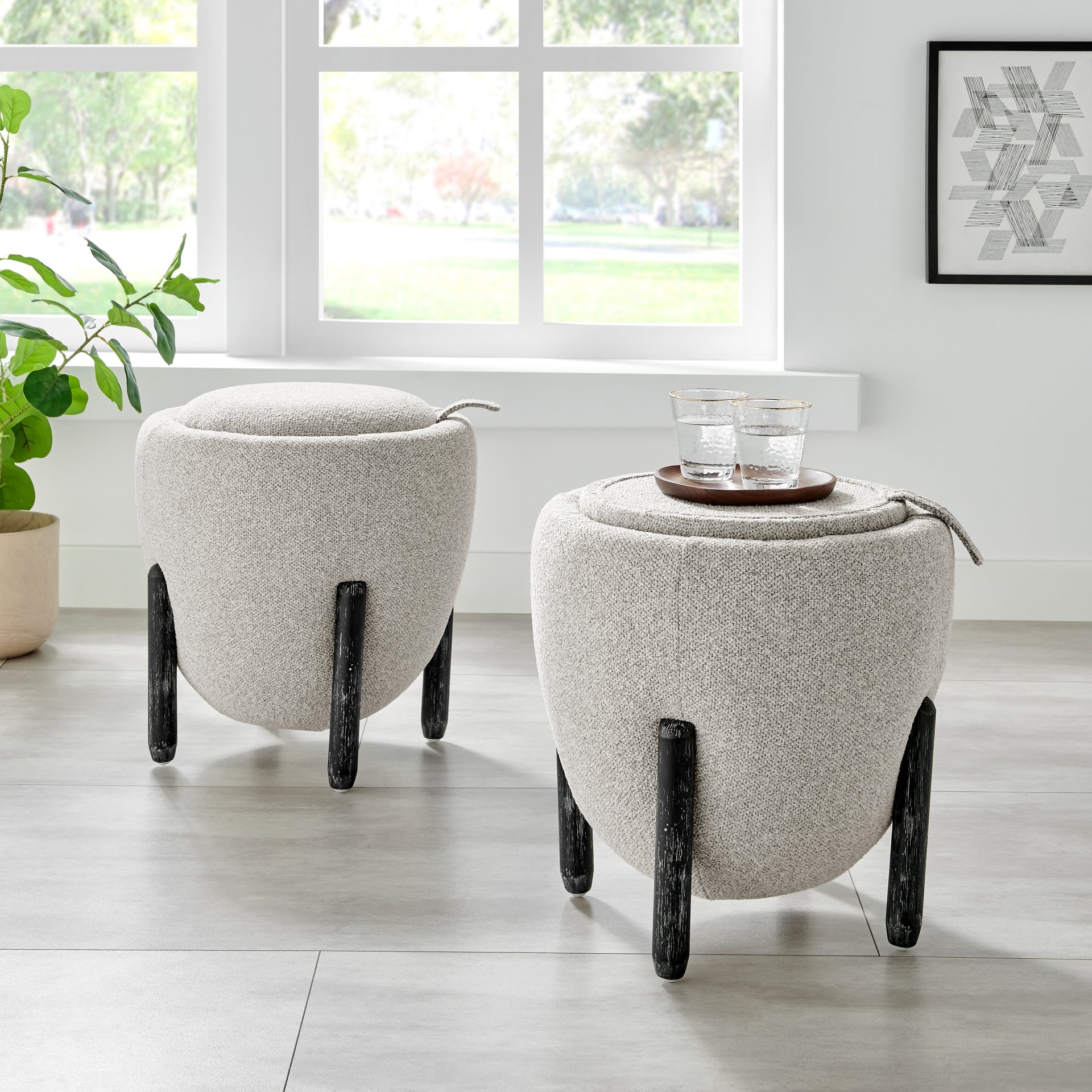 Murphy Fabric Storage Ottoman - What A Room