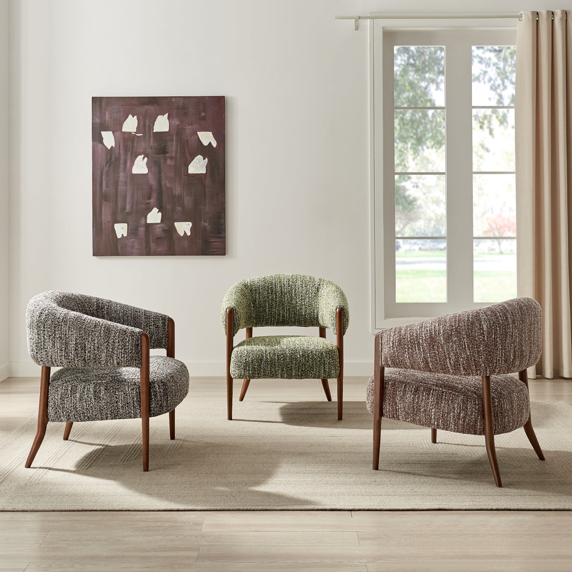 Mayla Boucle Accent Arm Chair - What A Room