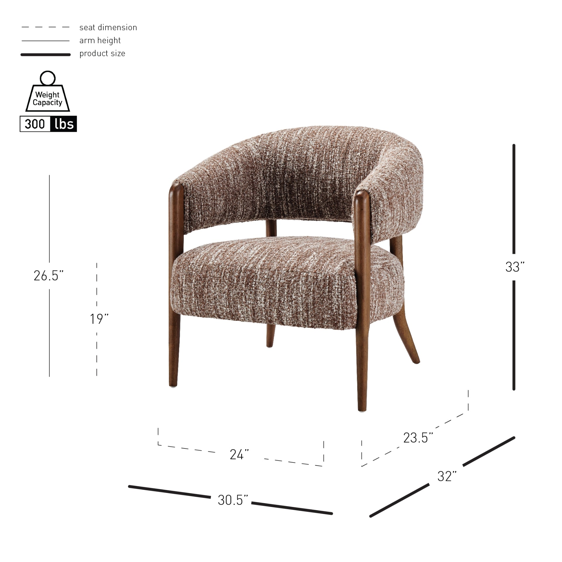 Mayla Boucle Accent Arm Chair - What A Room