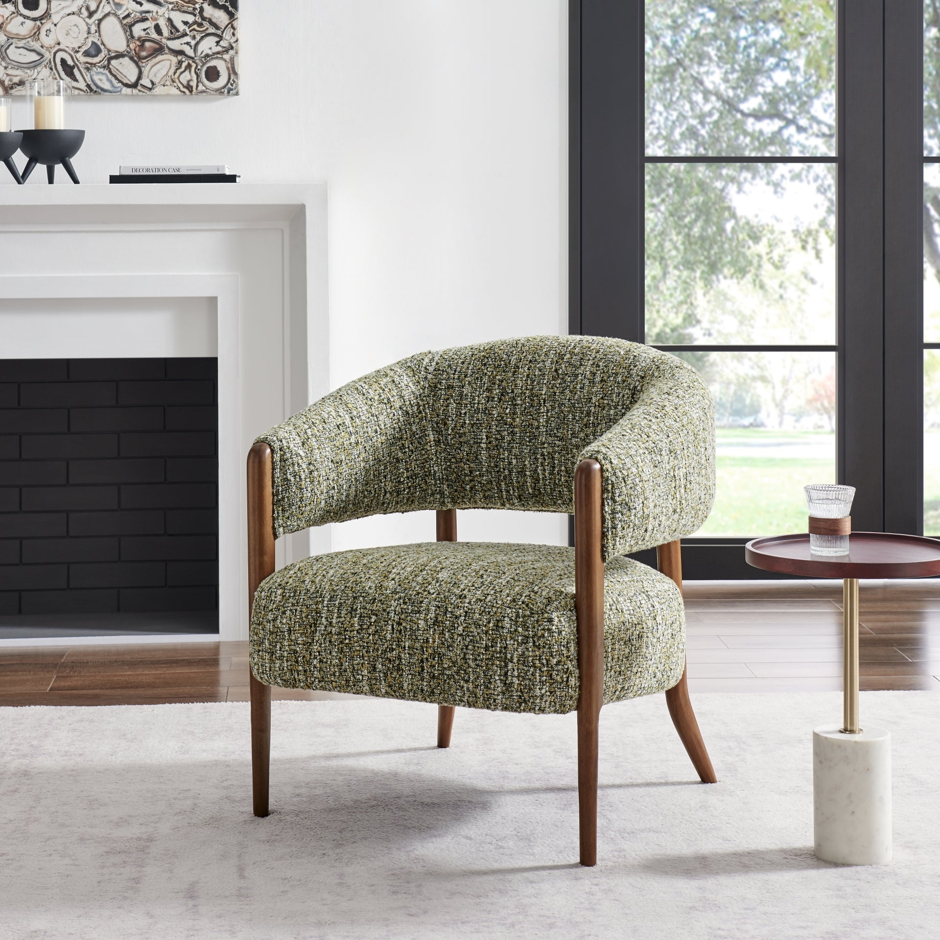 Mayla Boucle Accent Arm Chair - What A Room