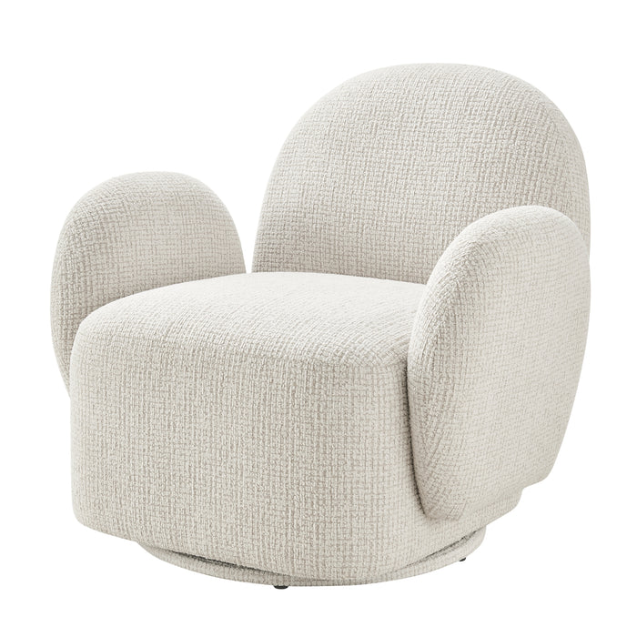 Zoya Fabric Swivel Accent Arm Chair