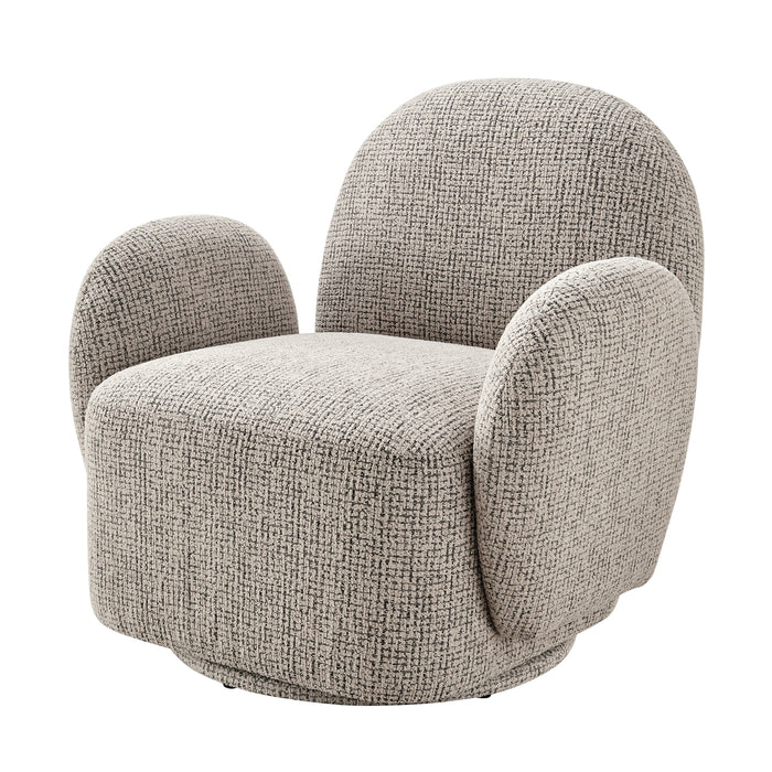 Zoya Fabric Swivel Accent Arm Chair