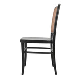 Sonora Rattan Dining Side Chair Wood Seat (Set of 2) - What A Room