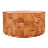 Arsenio Burl Wood Round Coffee Table - What A Room