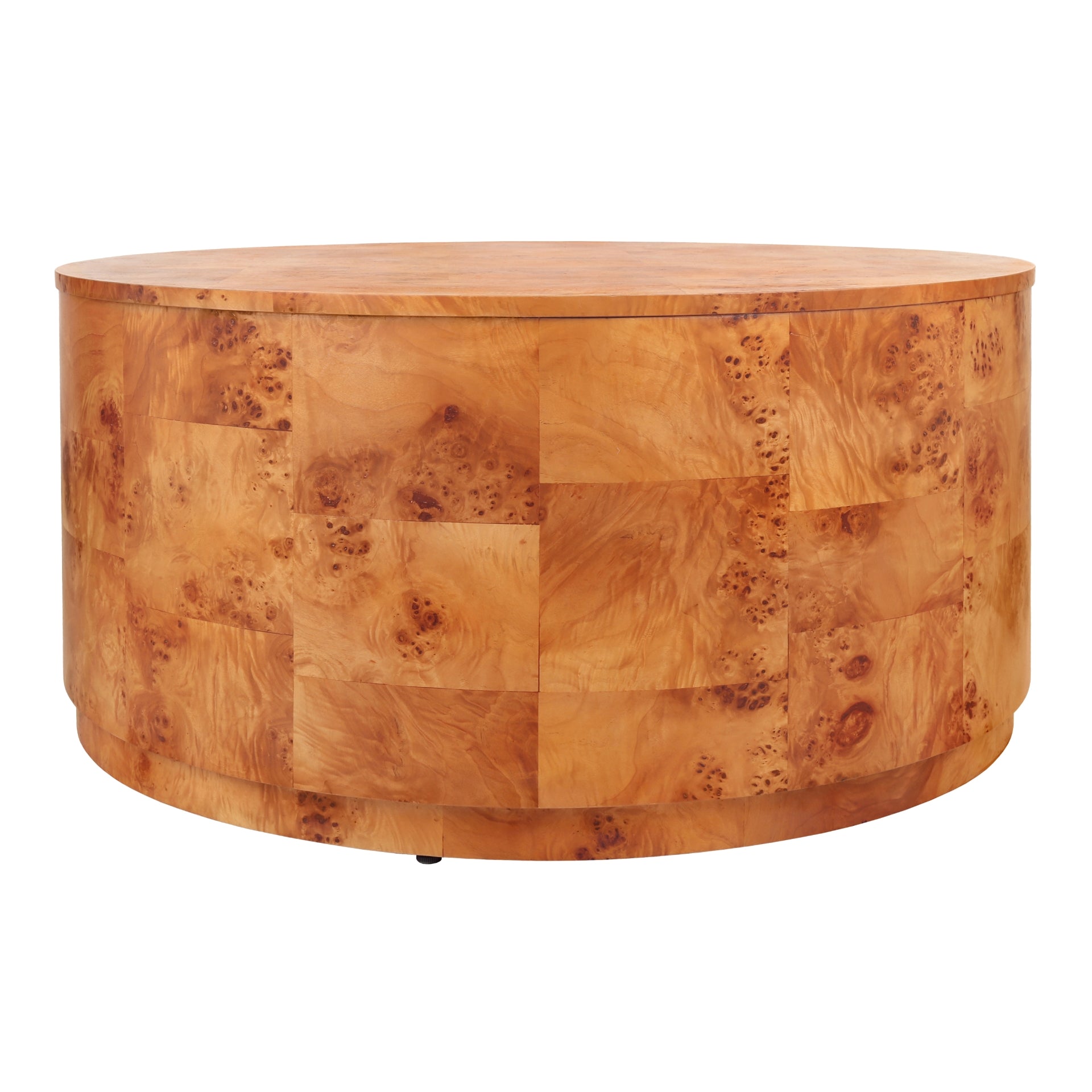 Arsenio Burl Wood Round Coffee Table - What A Room
