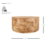 Arsenio Burl Wood Round Coffee Table - What A Room