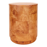 Arsenio Burl Wood Round Side/End Table - What A Room
