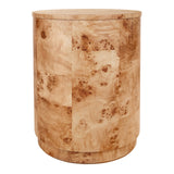 Arsenio Burl Wood Round Side/End Table - What A Room