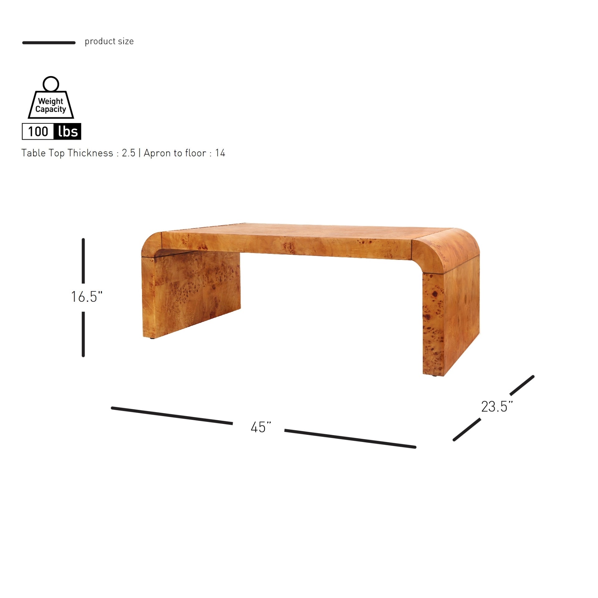 Adriel Burl Wood Coffee Table - What A Room