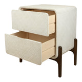 Lotie  Nightstand/Side Table 2 Drawers Walnut Legs - What A Room
