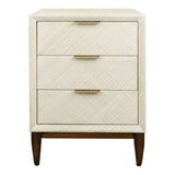 Brinley  Nightstand/Side Table 3 Drawers Walnut Legs - What A Room