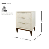 Brinley  Nightstand/Side Table 3 Drawers Walnut Legs - What A Room
