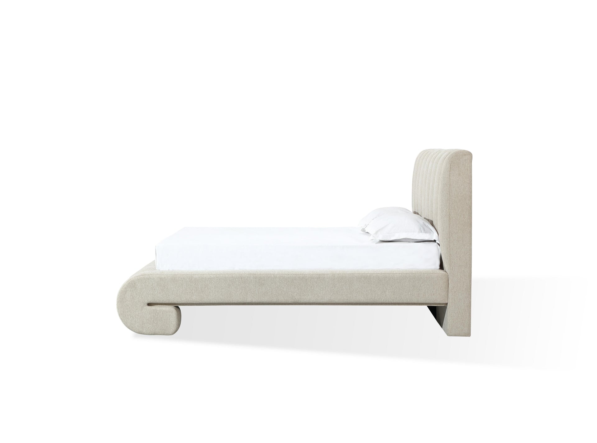 Savage Maximalist Upholstered Bed in Sandy Chenille - What A Room