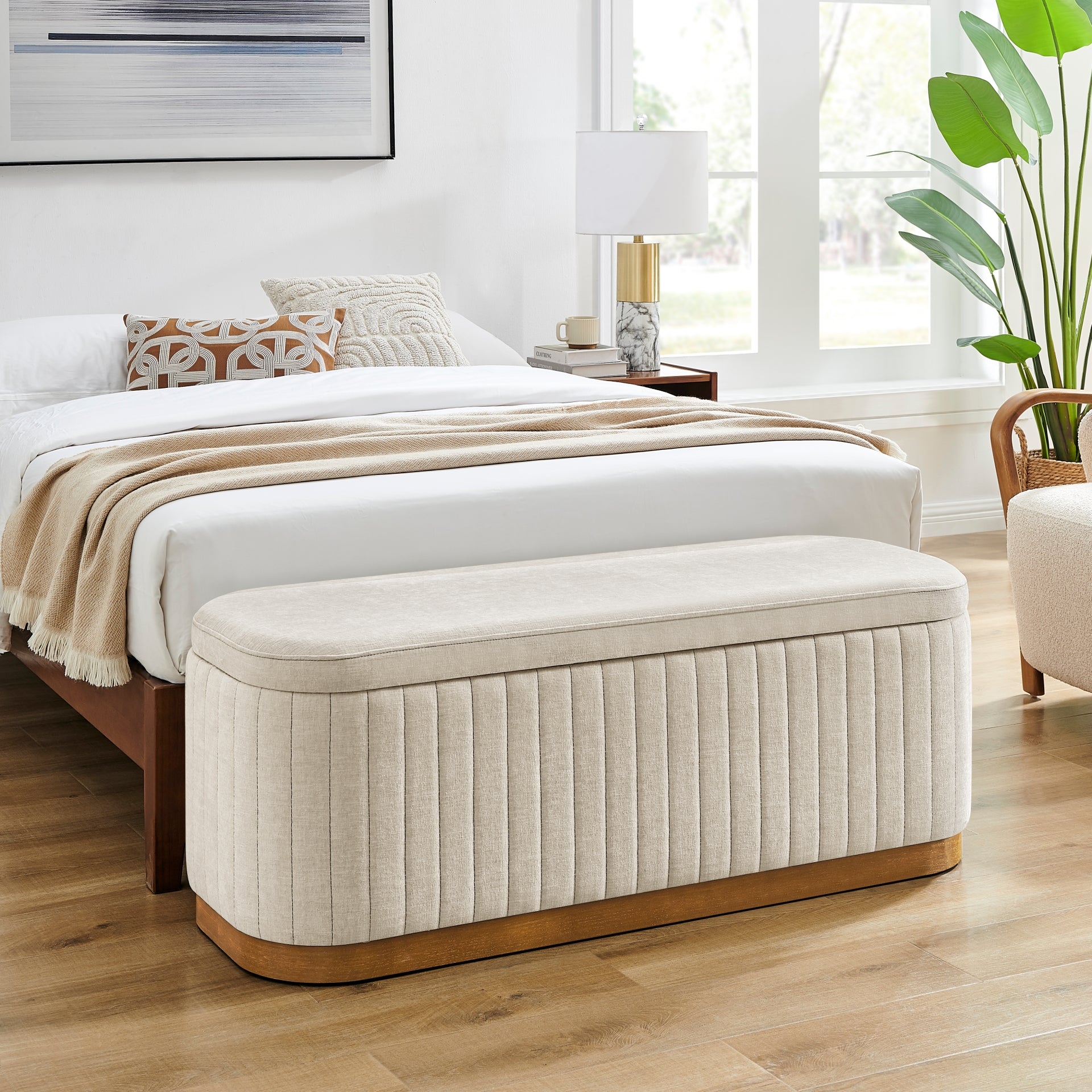 Clinton Chenille Storage Bench - What A Room