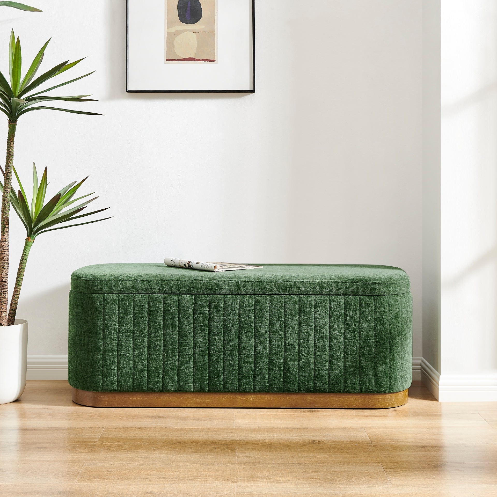 Clinton Chenille Storage Bench - What A Room