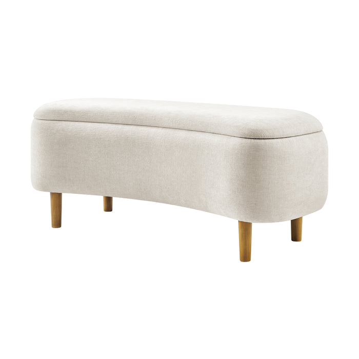 Leony Chenille Storage Bench - What A Room