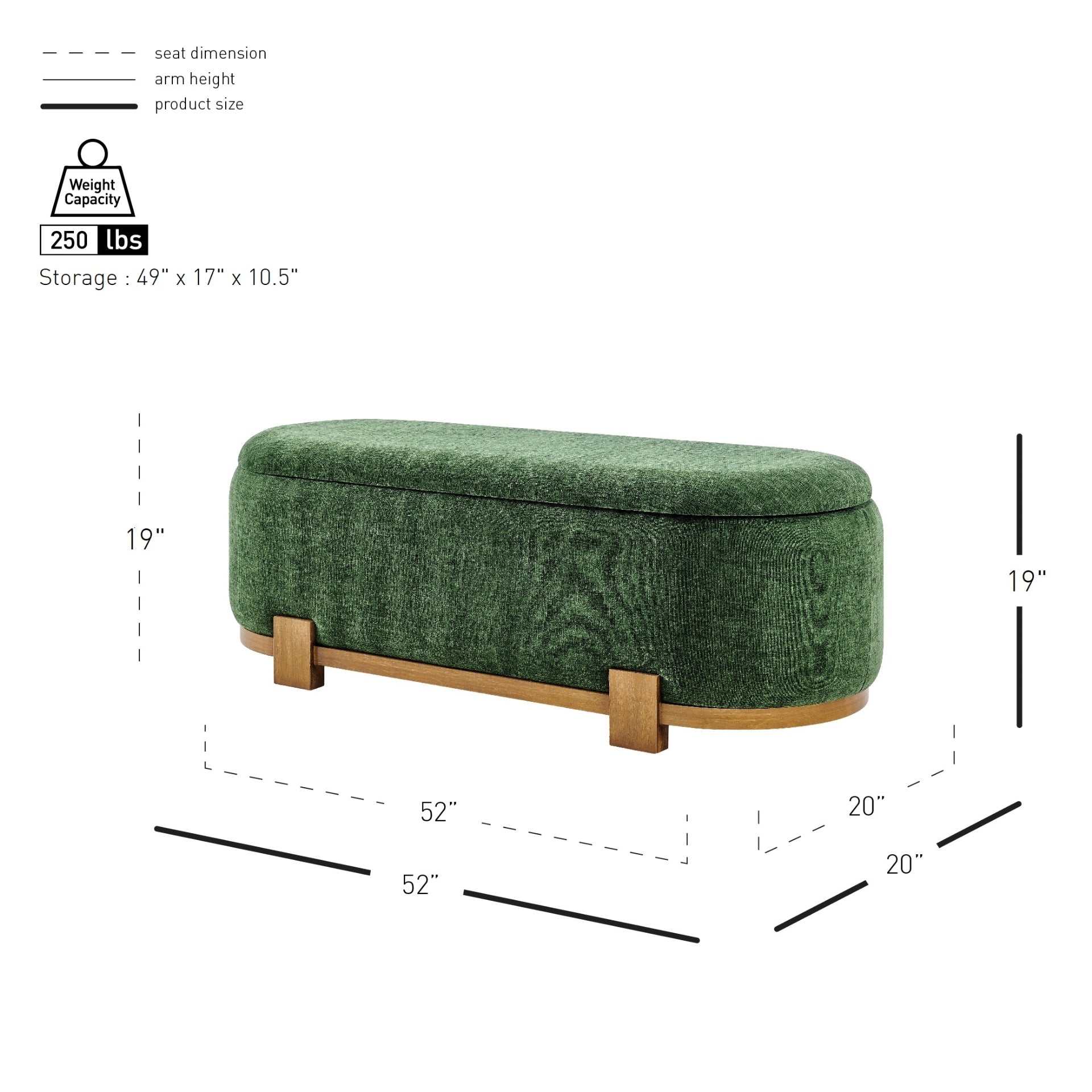 Ayleen Chenille Storage Bench - What A Room