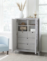 Boho Chic Wardrobe Chest in Washed White - What A Room