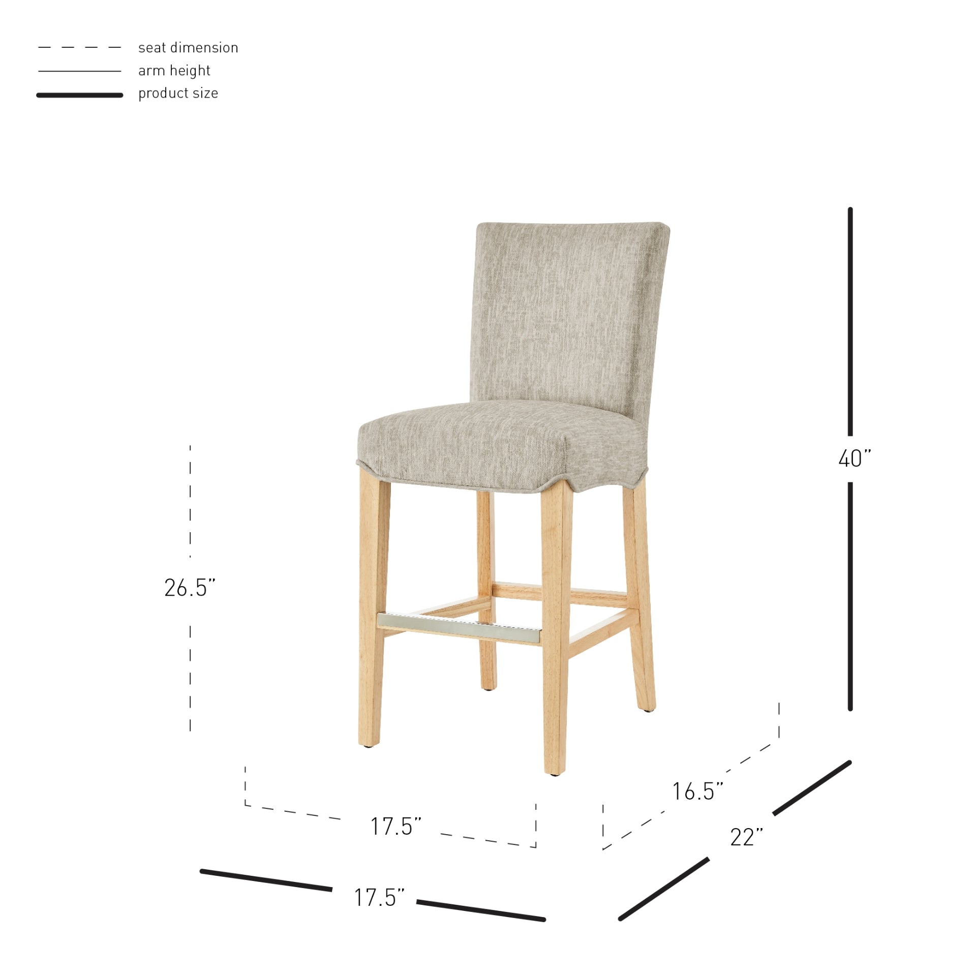 Milton Fabric Counter Stool - What A Room
