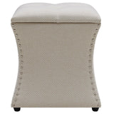 Amelia Fabric Nailhead Tufted Storage Ottoman - What A Room
