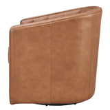 Walsh Top Grain Leather Swivel Accent Arm Chair - What A Room
