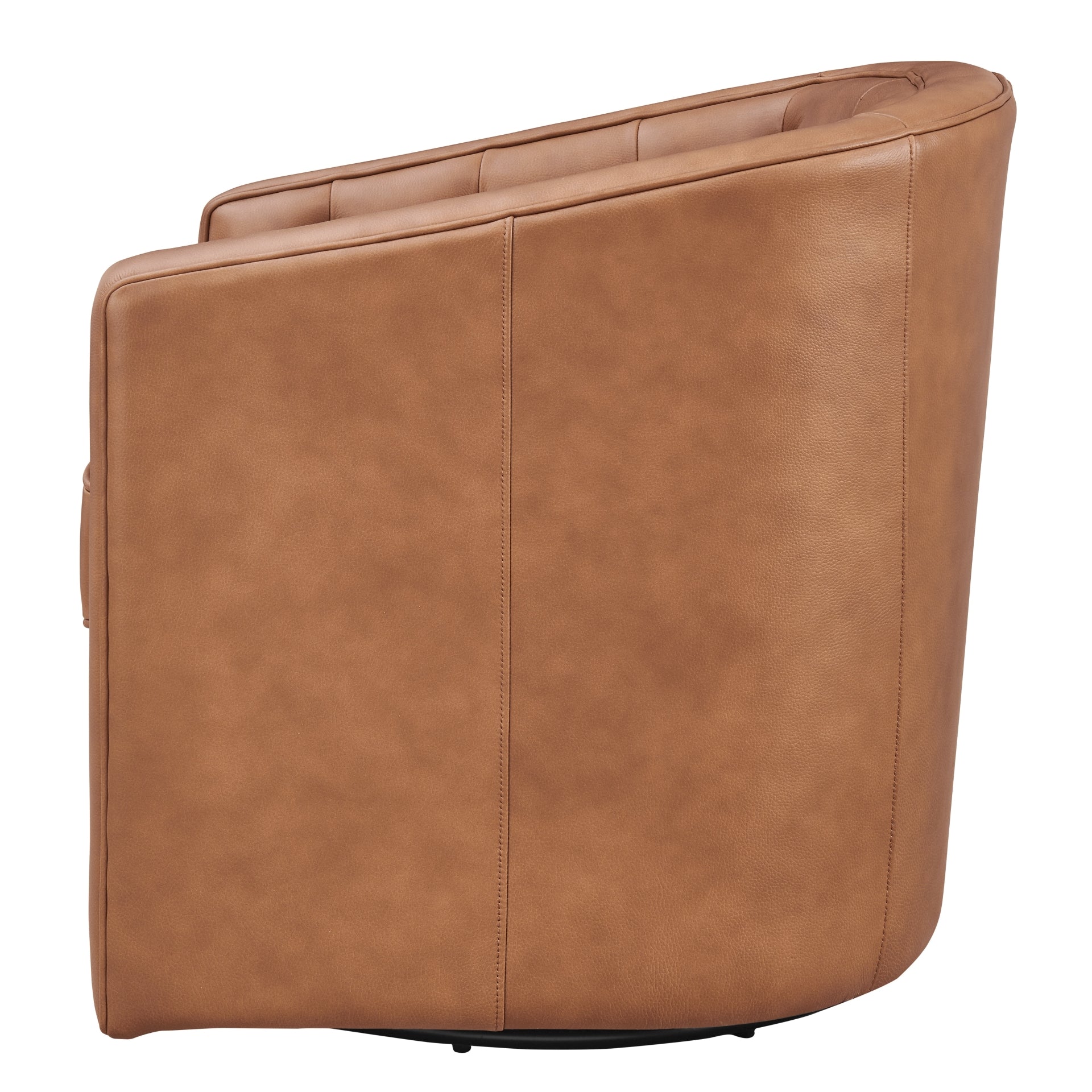 Walsh Top Grain Leather Swivel Accent Arm Chair - What A Room