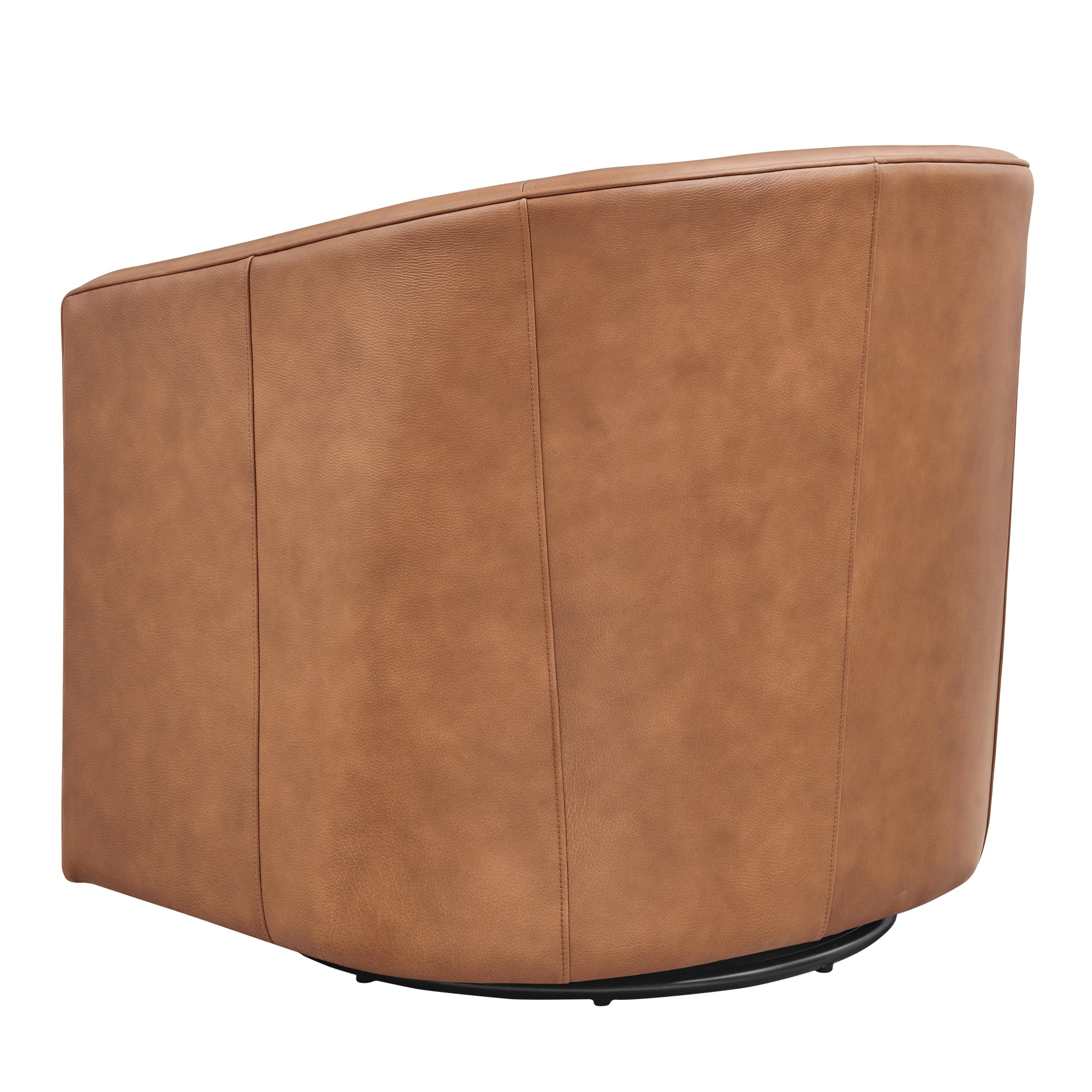 Walsh Top Grain Leather Swivel Accent Arm Chair - What A Room