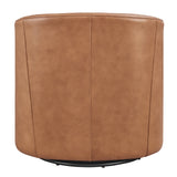 Walsh Top Grain Leather Swivel Accent Arm Chair - What A Room