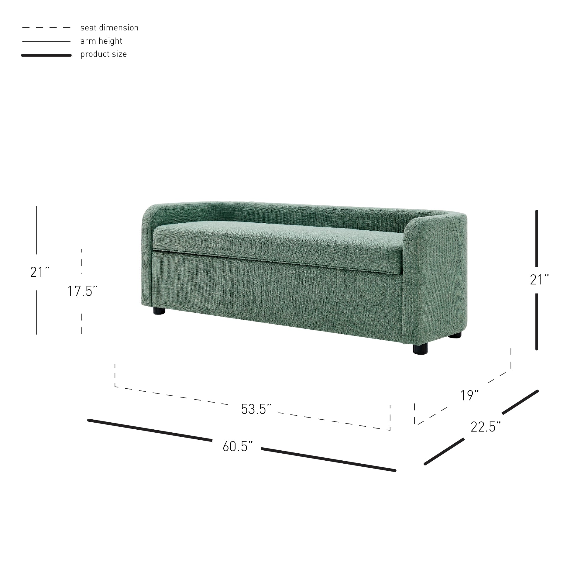 Wendy  Fabric Storage Bench - What A Room