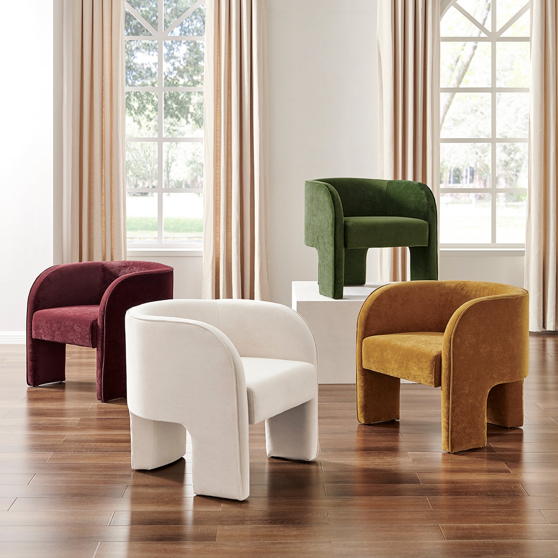 Matteo Velvet Accent Arm Chair - What A Room