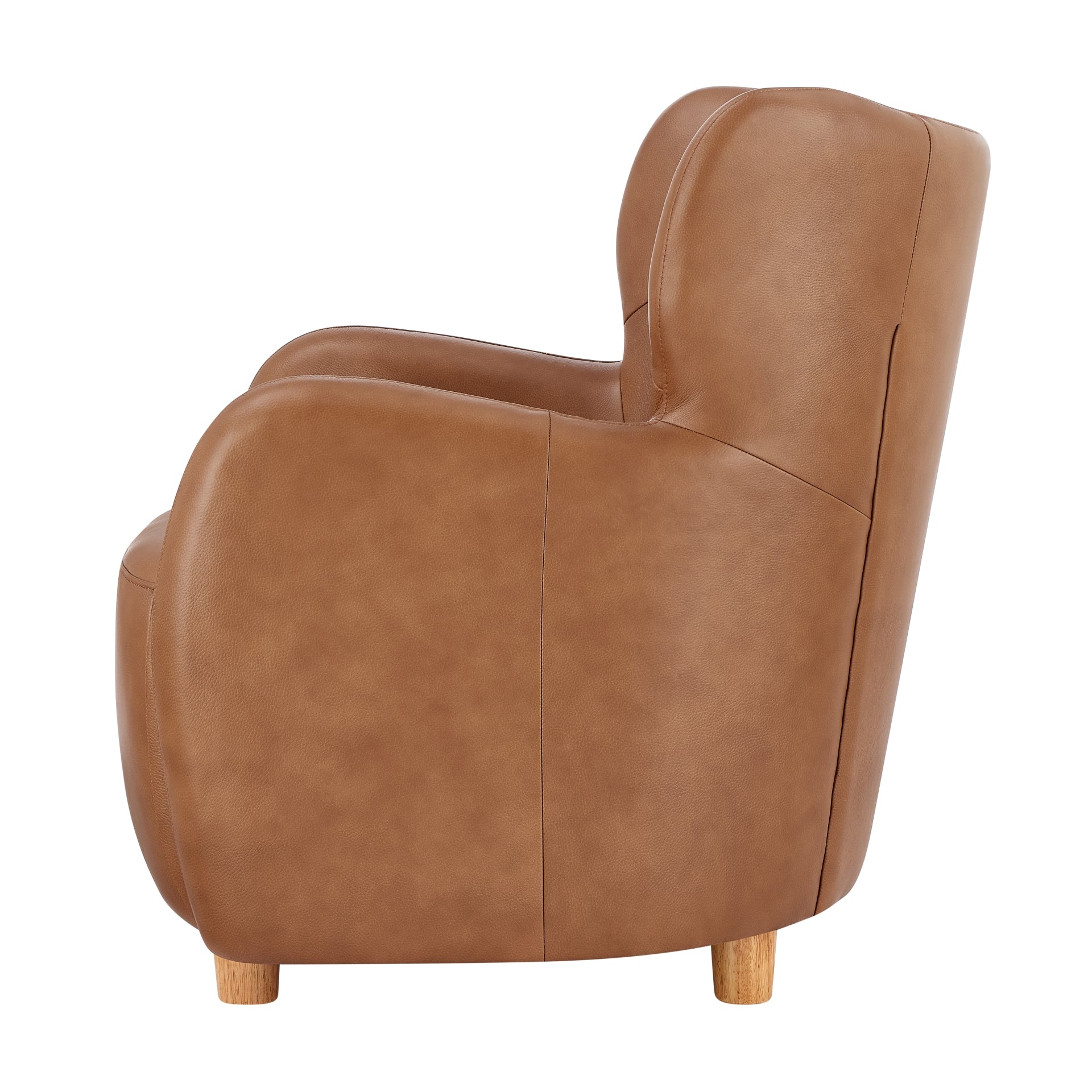 Tiffany  Top Grain Leather Accent Arm Chair - What A Room