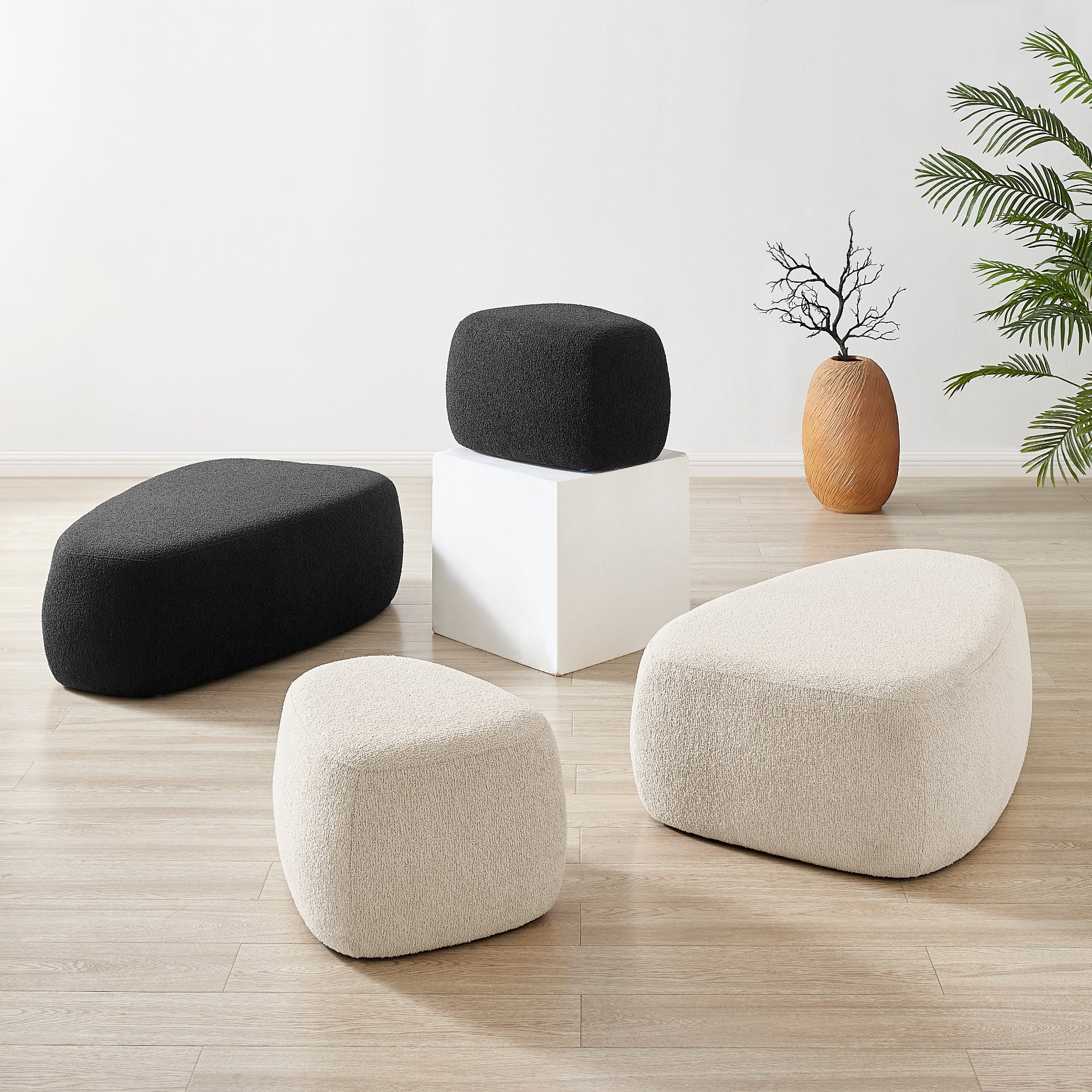 Carlese Fabric Big Ottoman - What A Room