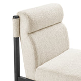 Micah Boucle Dining Side Chair Black Frame - What A Room