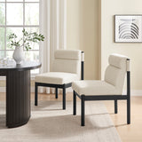 Micah Boucle Dining Side Chair Black Frame - What A Room