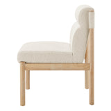 Micah Boucle Dining Side Chair Black Frame - What A Room