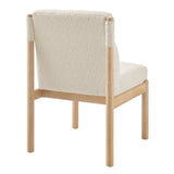 Micah Boucle Dining Side Chair Black Frame - What A Room