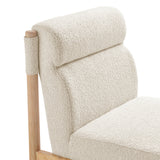 Micah Boucle Dining Side Chair Black Frame - What A Room