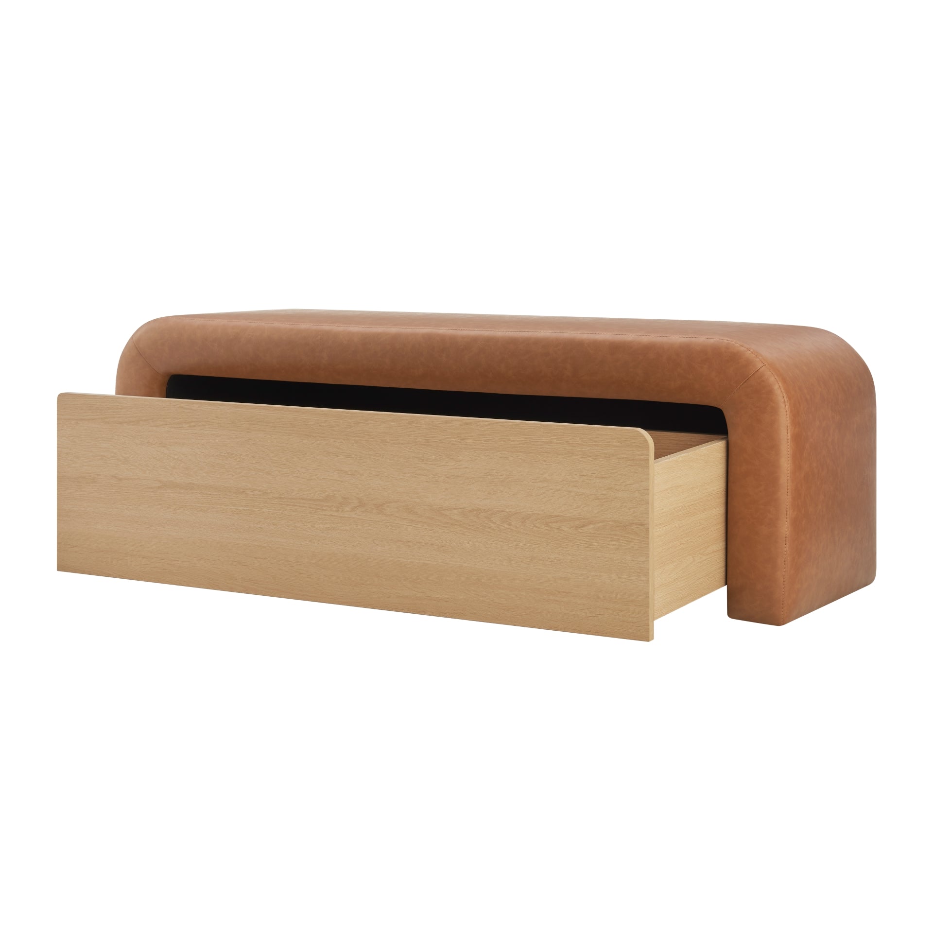 Tammy Faux Leather Storage Bench - What A Room