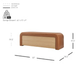 Tammy Faux Leather Storage Bench - What A Room