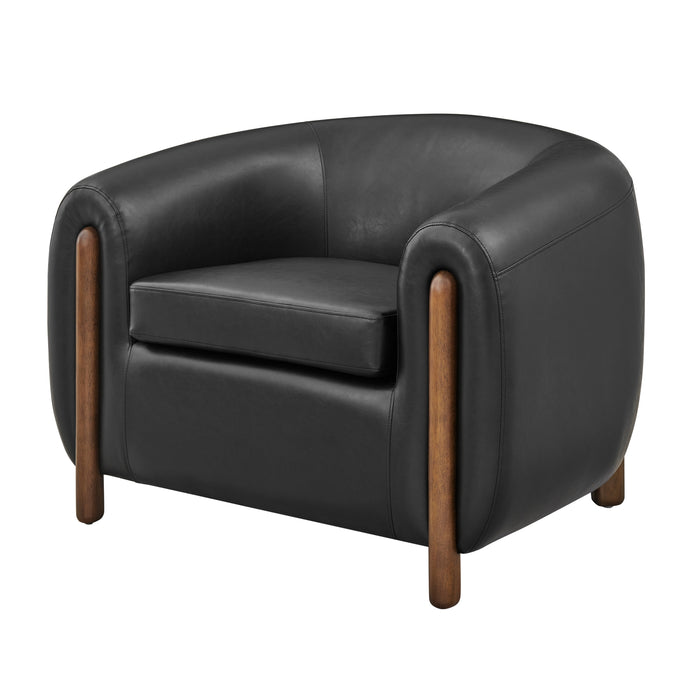 Cordelia Faux Leather Accent Arm Chair - What A Room