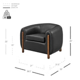 Cordelia Faux Leather Accent Arm Chair - What A Room