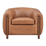 Cordelia Top Grain Leather Accent Arm Chair - What A Room