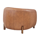 Cordelia Top Grain Leather Accent Arm Chair - What A Room