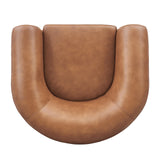 Cordelia Top Grain Leather Accent Arm Chair - What A Room