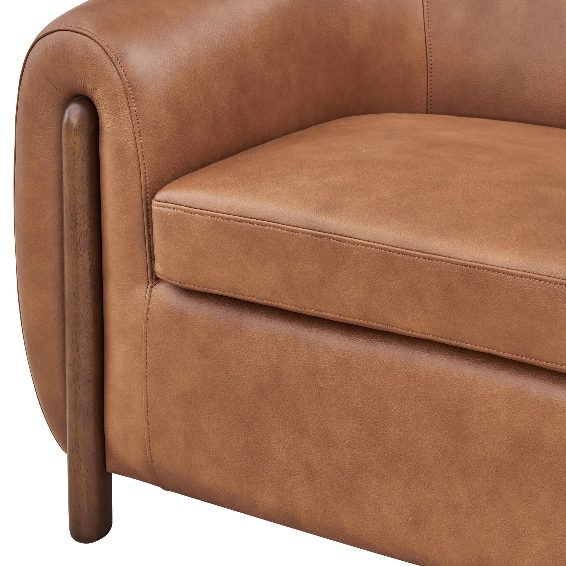 Cordelia Top Grain Leather Accent Arm Chair - What A Room