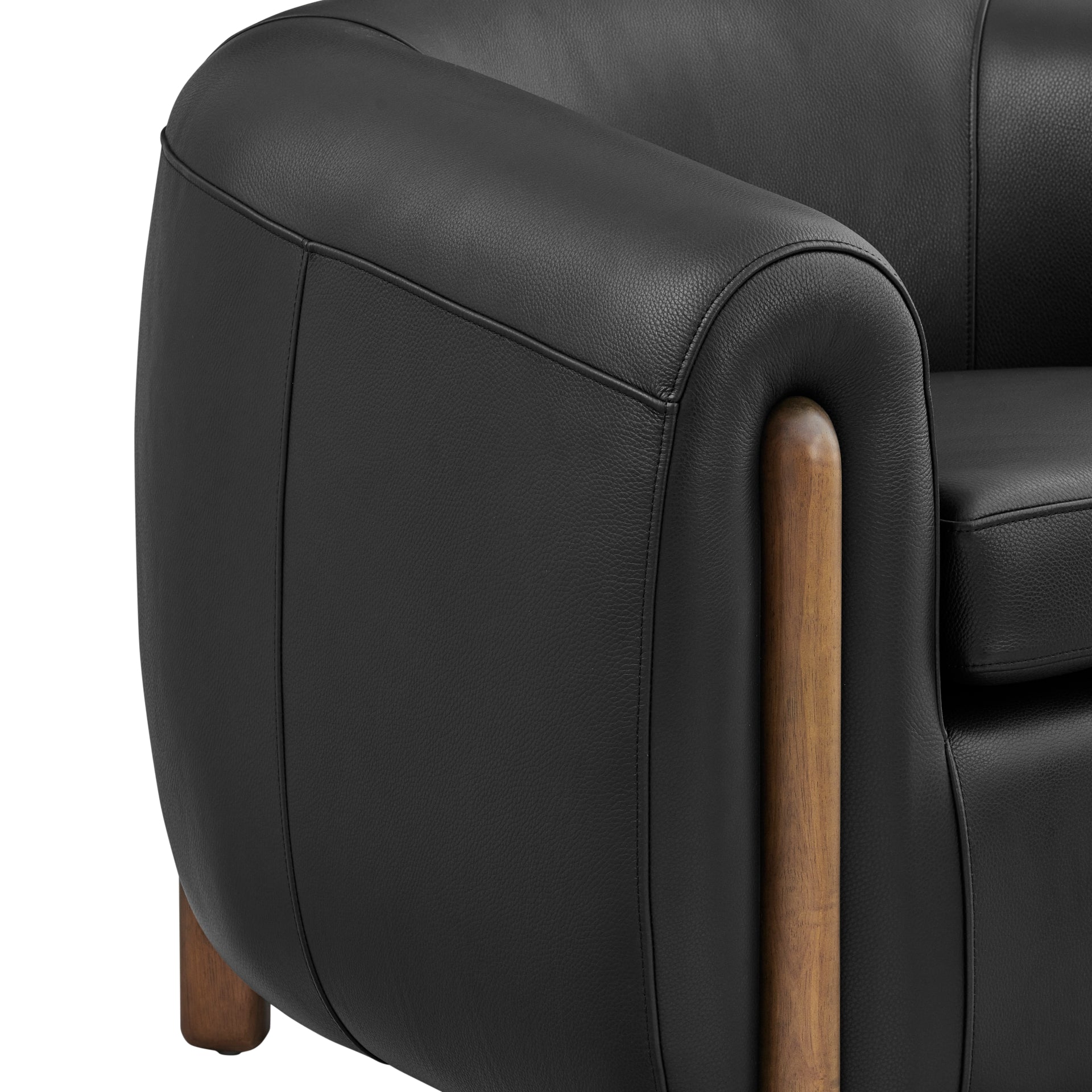 Cordelia Top Grain Leather Accent Arm Chair - What A Room